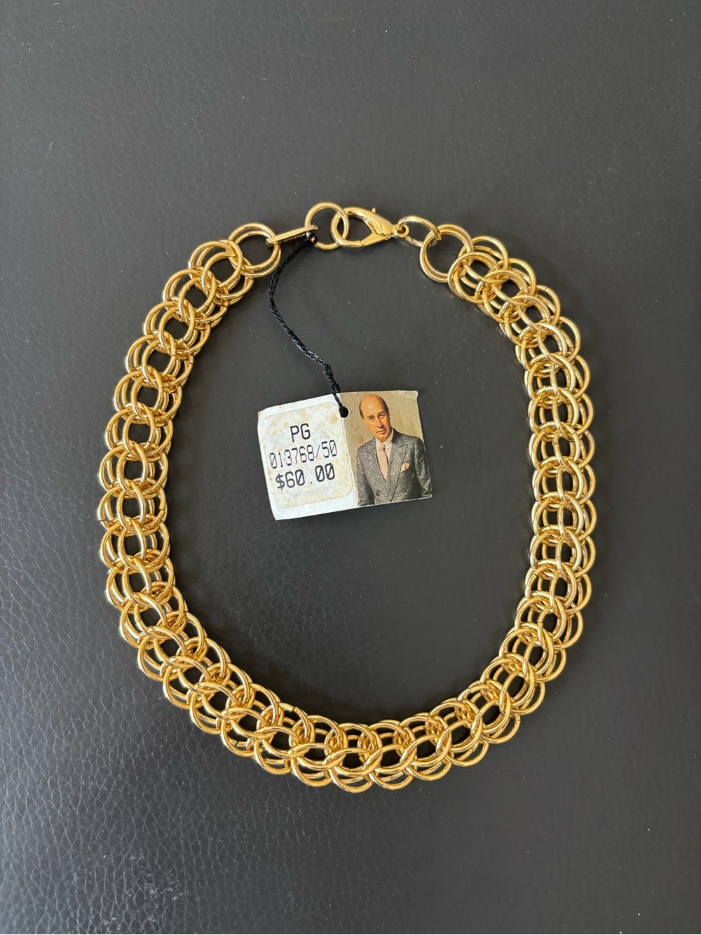NEW w Tag Paolo Gucci Gold Tone Chain Necklace 17” VTG Stunning HTF